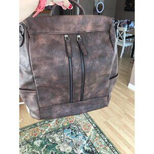 Women Backpack Purse Leather Anti-theft Travel Fashion Shoulder Handbag-Coffee